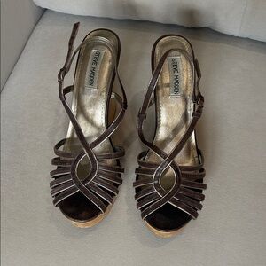 Steve Madden Dark Brown Strappy Heels